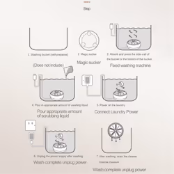 Portable Washing Machine Ultrasonic Turbine Mini Washing Machine