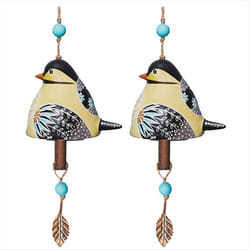 Bird Song Bell, Hanging Wind Chime,Wind Chime Stand beige