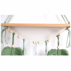 Wall Hanging Shelf - Nordic Style Boho Handwoven Leaf Tapestry