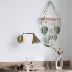 Wall Hanging Shelf - Nordic Style Boho Handwoven Leaf Tapestry