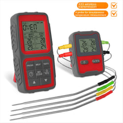 Wireless Meat Thermometer with four Meat Probe Kitchen