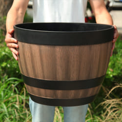 Flower Pots, Whiskey Barrel Flower Pots,(3PCS),22.8cm
