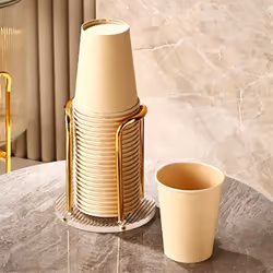 Luxury Cup Storage Holder Water Tea Cups Dispenser Rack Double Cup