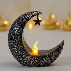 Starry Moon Candlestick Ramadan Festival Home Decoration Lamp D