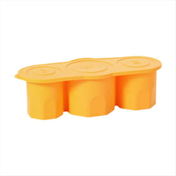 Yellow Easy Release Silicone Ice Tray for making