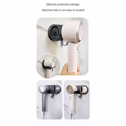 For Hair Dryer Storage Rack Free Punching Wall Holder White