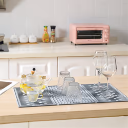 Black Foldable tri-fold tableware drying mat