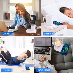 Wireless Charger Base Thermostatic Coaster For Office/Home EU Plug