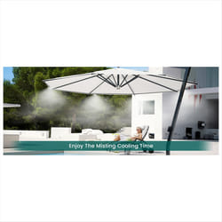 18M Tap Water Garden Set Low Pressure Mist System Courtyard Cooling