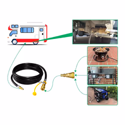 12 Ft Quick Connect Propane Hose for Rv to Grill