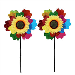 multicolor Ponheels Glittery,Wind Wheels Wind Spinner