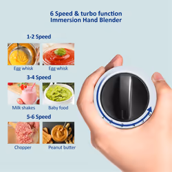 Hand Blender, Variable Speed Blender, Meat Grinder UK Plug