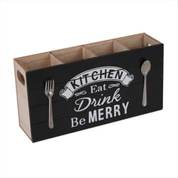 Spoons Silverware Wooden Cutlery Box Utensil Storage Holder B