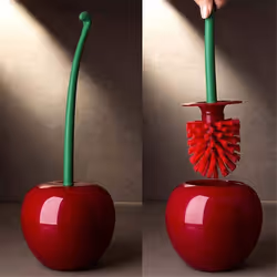 3PCS Cherry Toilet Brush Bathroom Brush Cleaner