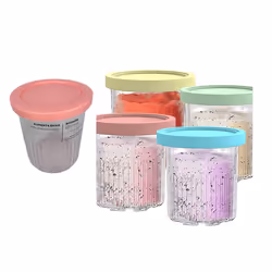 Pints with Lids Containers Replacement for Creami Deluxe 5 Pack