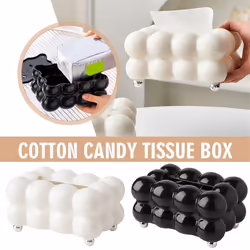Bubble Shape Tissue Box Holder Living Room Tissue Case Black
