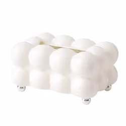 Bubble Shape Tissue Box Holder Living Room Tissue Case White