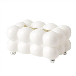 Bubble Shape Tissue Box Holder Living Room Tissue Case White