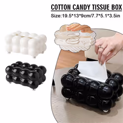 Bubble Shape Tissue Box Holder Living Room Tissue Case White
