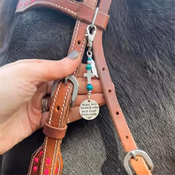Saddle and bridle charm clip, saddle and bridle charm clip, A