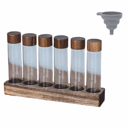 Coffee bean storage container display rack, tea tube glass big