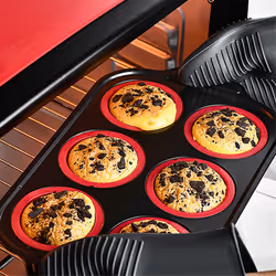 Silicone Muffin Pan with Metal Frame, 12 Regular Size yellow