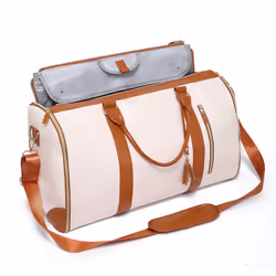 Travel Foldable Clothing Bag Multi-function Garment Bag Beige