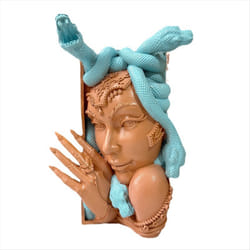 MedusaHead Book Nook Decorative Bookends Unique Snake Women Face Book
