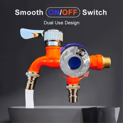 2PCS 2 Way Faucet Faucet Splitter Garden Hose Splitter Green