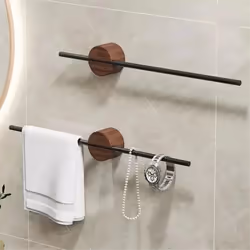 Minimalist Walnut Towel Rack Bathroom Towel Holder 40cm