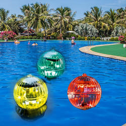 2PCS Solar Floating Pool Light, Waterproof LED Color Changing