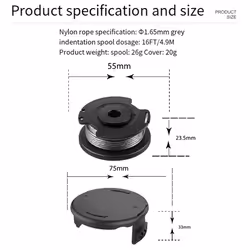 String Trimmer F016800569 Spool Line with Spool Cover for