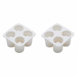 4 Cup Shape Silicone Mold Ice Mould Tray White