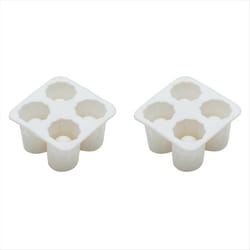 4 Cup Shape Silicone Mold Ice Mould Tray White
