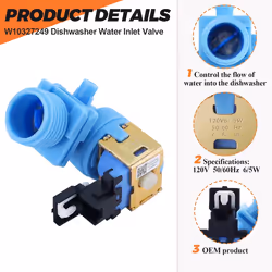 W10327249 Dishwasher Water Inlet Valve for ,