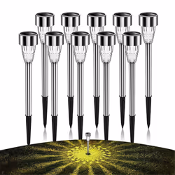 10PCS Solar Light Outdoor Water-Resitant LED Lighting Solar Powered C