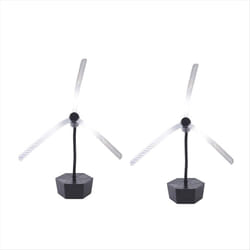 2PCS Fly Fans for Tables Portable Tabletop Fly Spining Fan