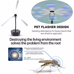 2PCS Fly Fans for Tables Portable Tabletop Fly Spining Fan