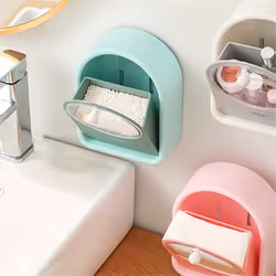 Punch-free Storage Box Wall-mounted Organizer Green