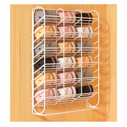 Storage Hanging Rack, Wall Mounted Bracket, No-Punch Wardrobe,B