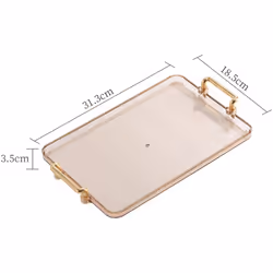 Snack Serving Platter Appetizer Serving Tray,Transparent-Gray