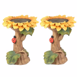 Polyresin Sunflower Bird Bath Pedestal,Handmade Sunflower Gifts