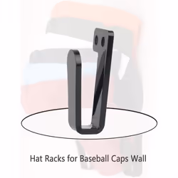 3 Pair Hat Rack Hat Hooks for Wall Hat Holder black