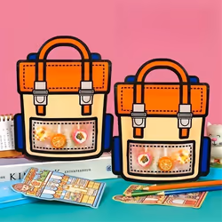 40PCS Gifts Packaging Bags Cartoon School Bag,B