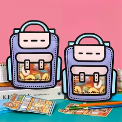 40PCS Gifts Packaging Bags Cartoon School Bag,A
