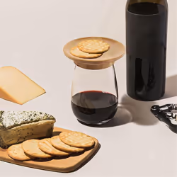 8Pcs Wine Glass Topper, Bamboo Wine Glass Topper Coasters