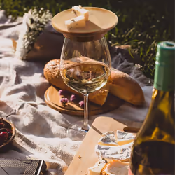 8Pcs Wine Glass Topper, Bamboo Wine Glass Topper Coasters