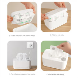 Dry Portable Baby Wipes Dispenser Warmer for Home Baby Nursery Pink