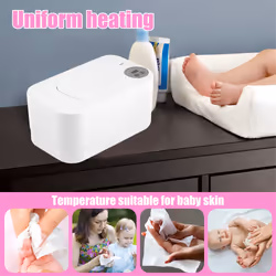 Dry Portable Baby Wipes Dispenser Warmer for Home Baby Nursery Pink