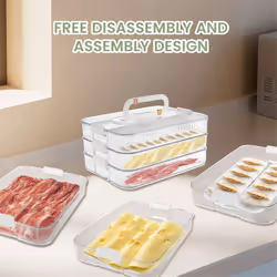 4 Layer Container for Refrigerator Organizing Storage Container